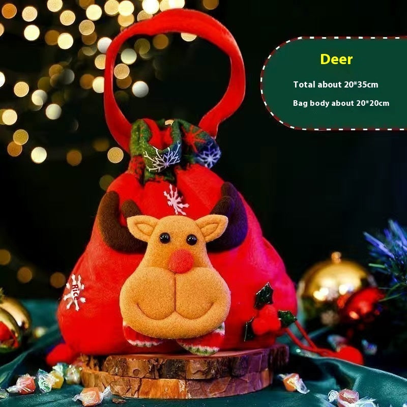 Christmas Drawstring Gift Bags - Festive Holiday Pouches Set
