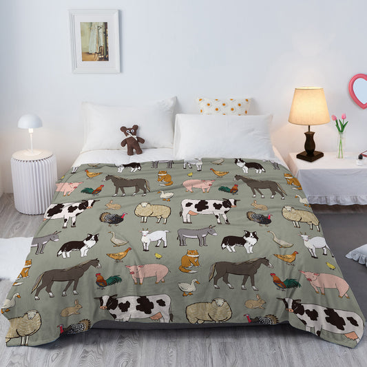 Ultra Soft Flannel Velvet Throw Blanket - Animal Print Design Multiple Sizes